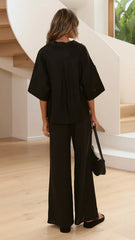 Luna Button Up Shirt - Black