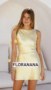 Charlise Mini Dress - Yellow