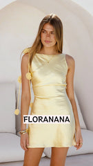 Charlise Mini Dress - Yellow