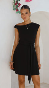Gem Mini Dress - Black