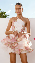 Soraya Mini Dress - Pink Floral