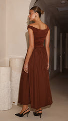 Immy Midi Dress - Brown