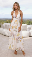 Skye Maxi Dress - Yellow Floral