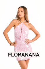 Adele Pink Sequin Mini Dress