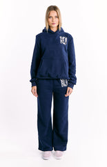 Beginning Navy Leopard Star Hoodie