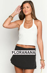 Briony Black Polka Dot Mini Skirt