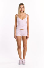 Sweetie White and Pink Stripe Shorts