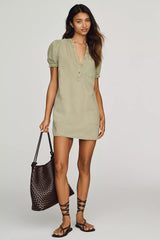 Aly Puff-Sleeve Mini Dress