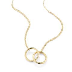 14K Yellow Gold Interlocking Circles Necklace