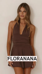 Aeris Mini Dress - Chocolate