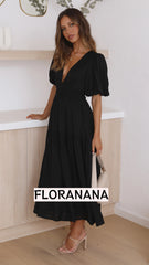 Erin Midi Dress - Black