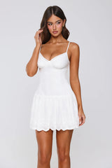 Afternoon Glow Mini Dress White