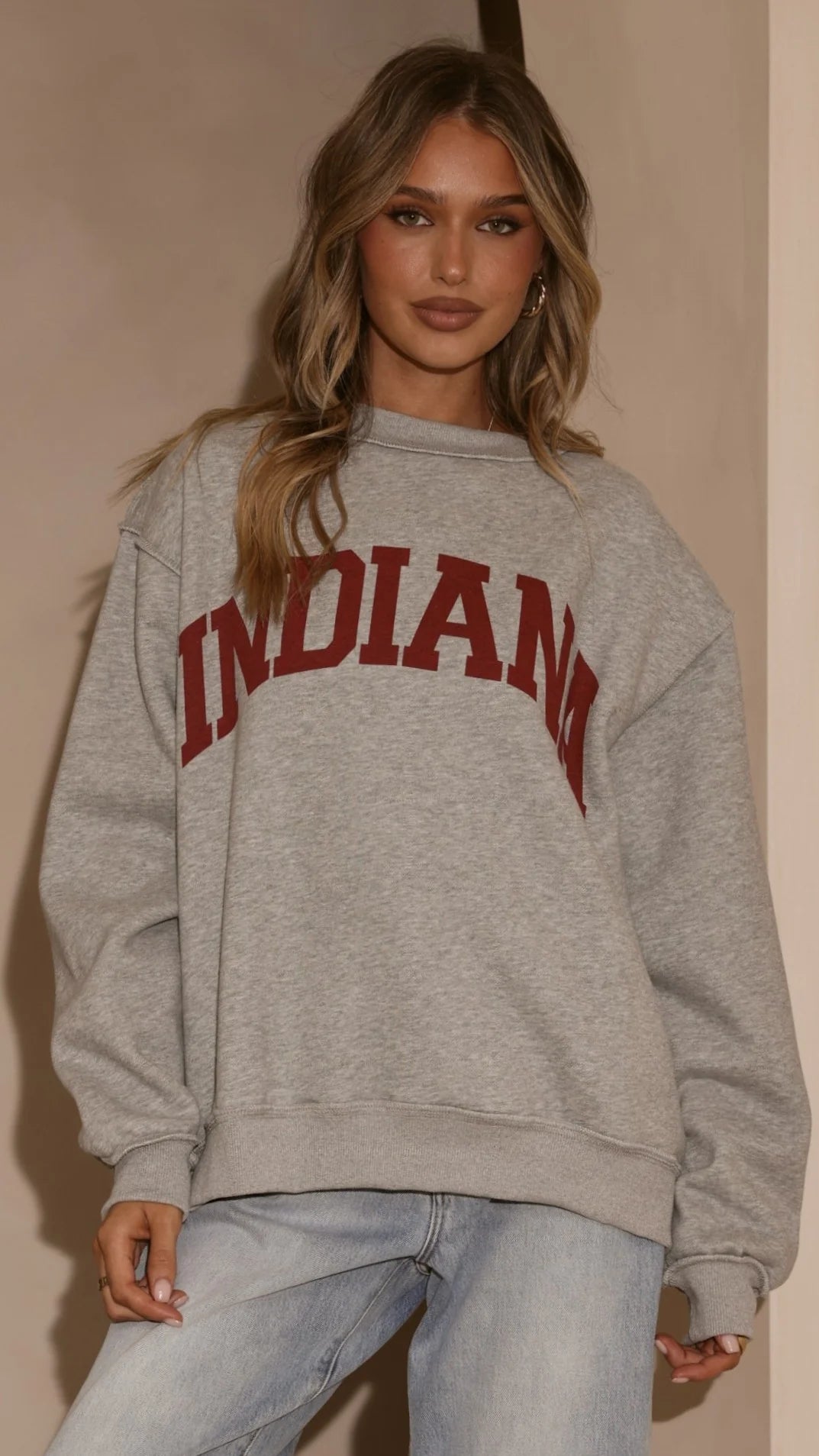 Indiana Crewneck Sweater - Grey