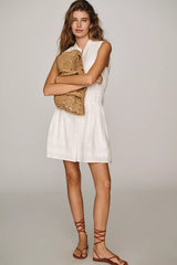 Maeve Sleeveless V-Neck Shirtdress
