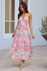 Tides Of Colour Midi Dress Print