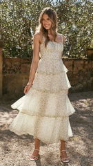 Page Maxi Dress - Green Floral