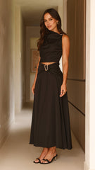 Delphine Maxi Skirt - Black