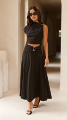 Delphine Maxi Skirt - Black