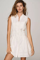 Maeve Sleeveless V-Neck Shirtdress