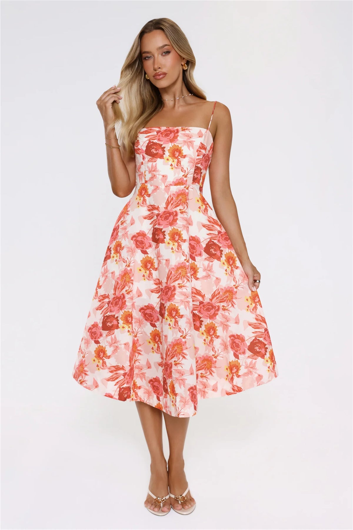 Vintage Find Midi Dress Orange