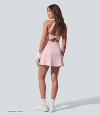 Airy Backless Twisted InstantCool Dance Active Dress-Easy Peezy Edition