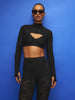 Lace Mock-Neck Shrug