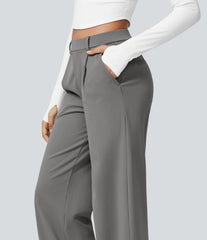 DayStretch High Waisted Pocket Straight Leg Work Pants