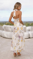 Skye Maxi Dress - Yellow Floral