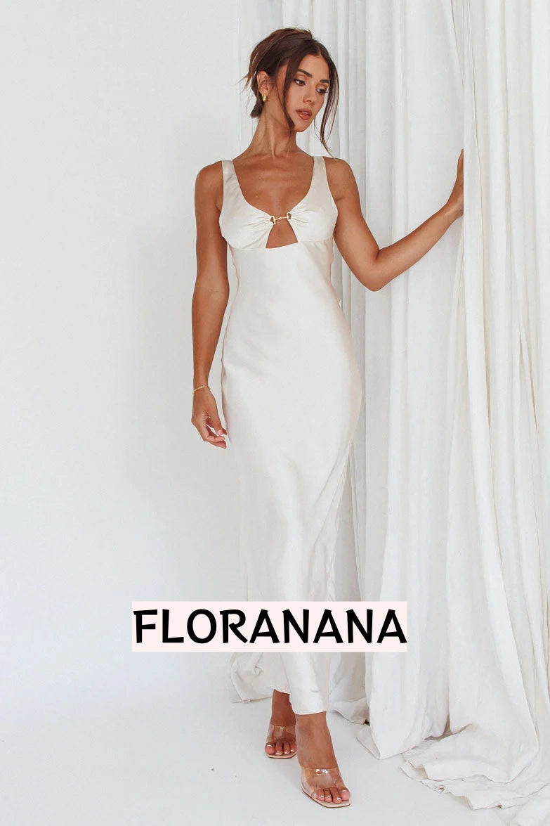 Blushing Beauty Horsebit Accent Maxi Dress Champagne