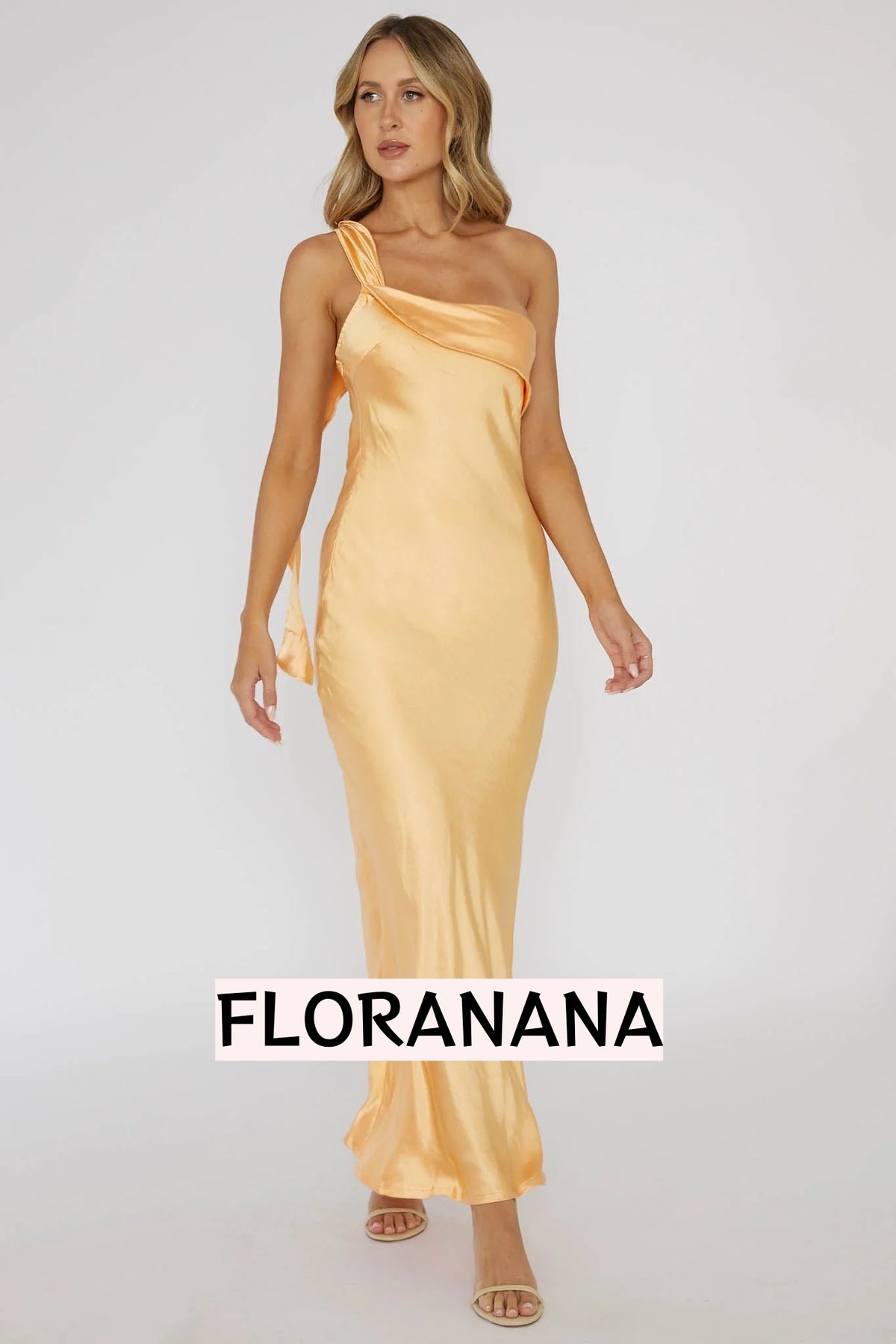 Carmel One-Shoulder Sash Maxi Dress Rockmelon