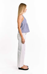 Imee Blue Striped Top