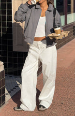 Lila Off White Buckle Pants