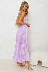 Exclusive Invite Satin Maxi Dress Lilac