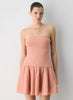 Contour & cotton poplin strapless dress