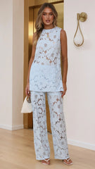 Makaylie Top - Blue Flower