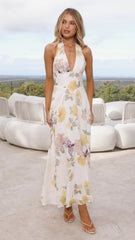 Skye Maxi Dress - Yellow Floral