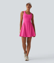 Airy 2-in-1 Cool Touch Mini Dance Active Dress with Pockets-Easy Peezy Edition-Longer Length