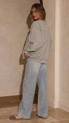 Indiana Crewneck Sweater - Grey